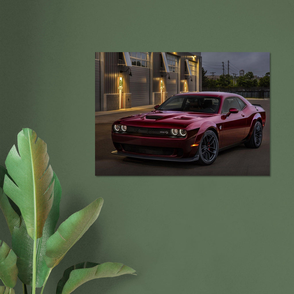 Premium Matte Paper Poster - Dodge Demon SRT Wine Red