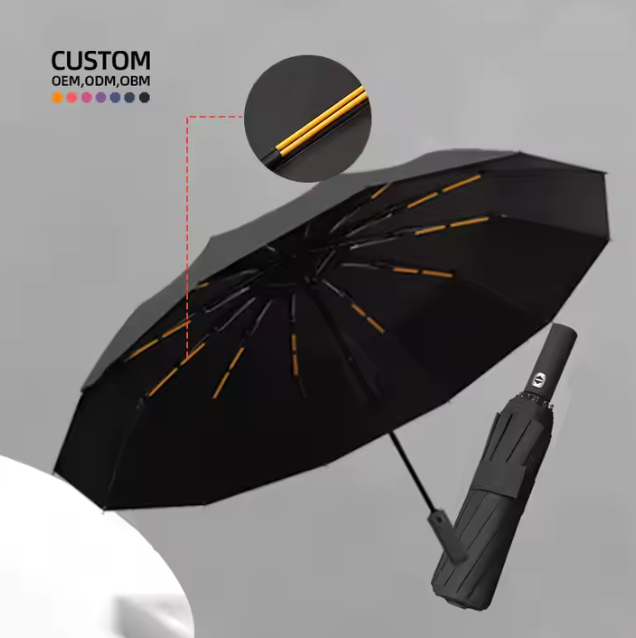 Pluviere Compact Windproof Travel Umbrella – Double Canopy, Auto Open & Close, UV Resistant & Lightweight