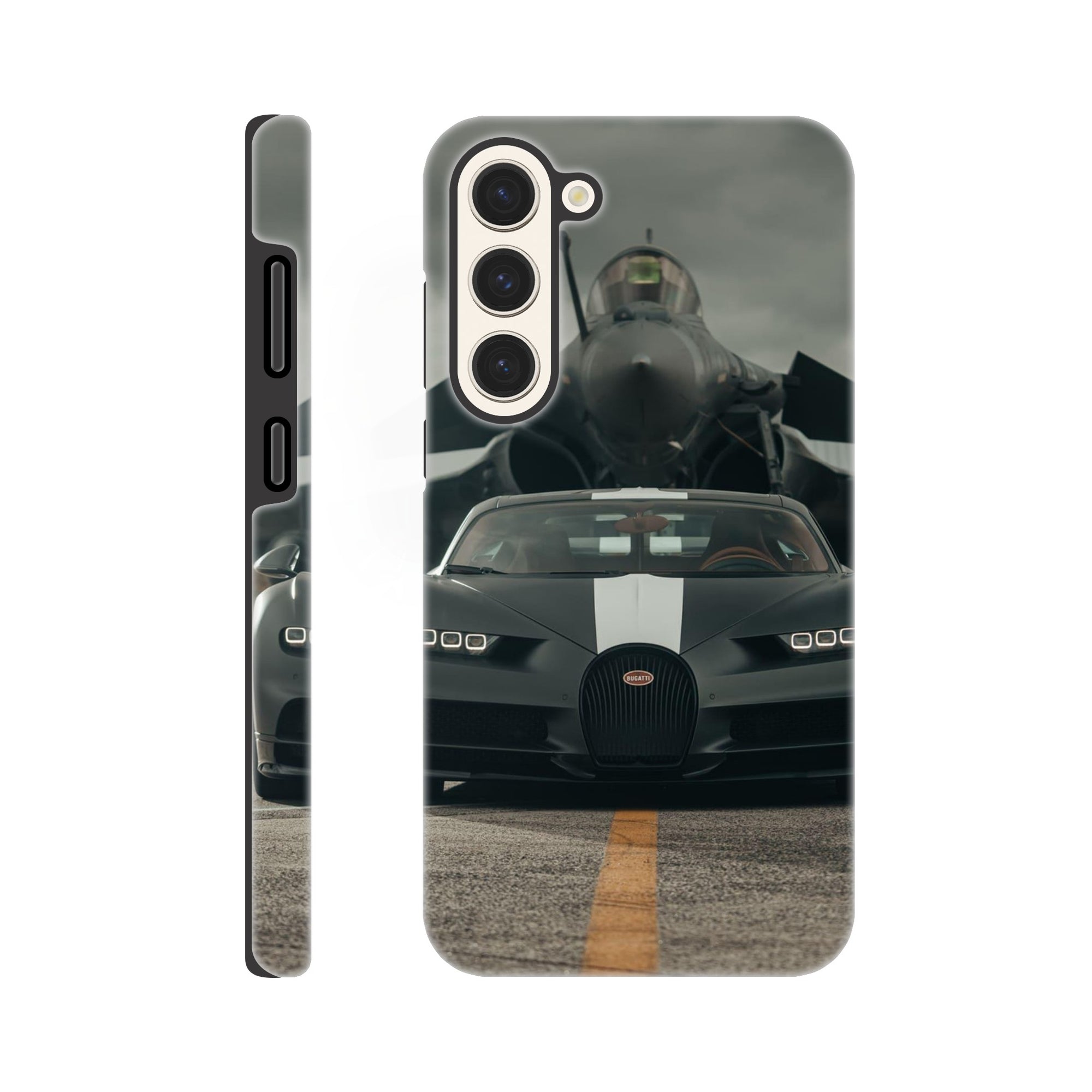 Bugatti Chiron voor straaljager