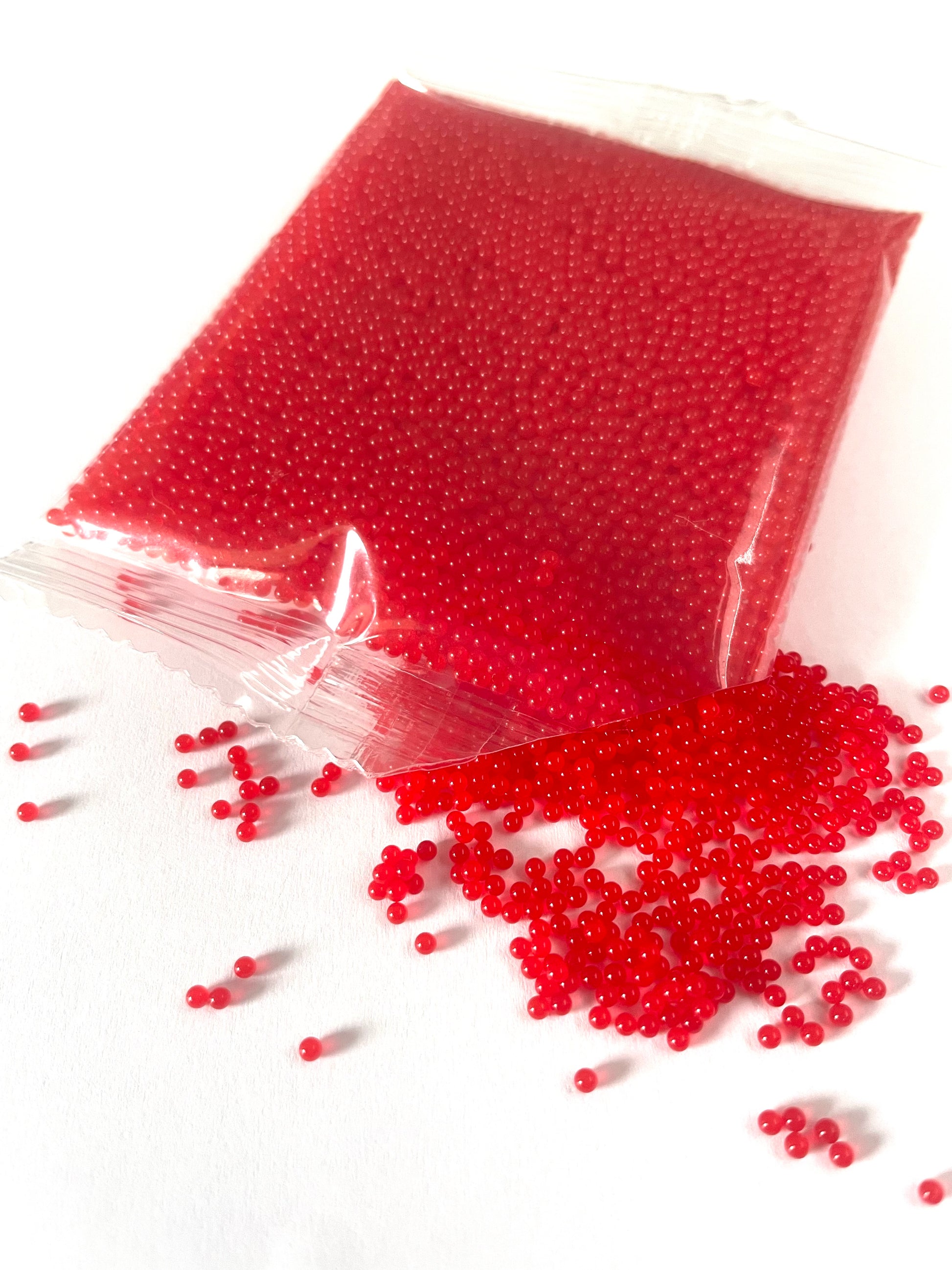Balls - 10.000 pieces - 7-8mm - Red - Water absorbent balls - Water balls - Gel balls Transparent - Water beads - Water beads